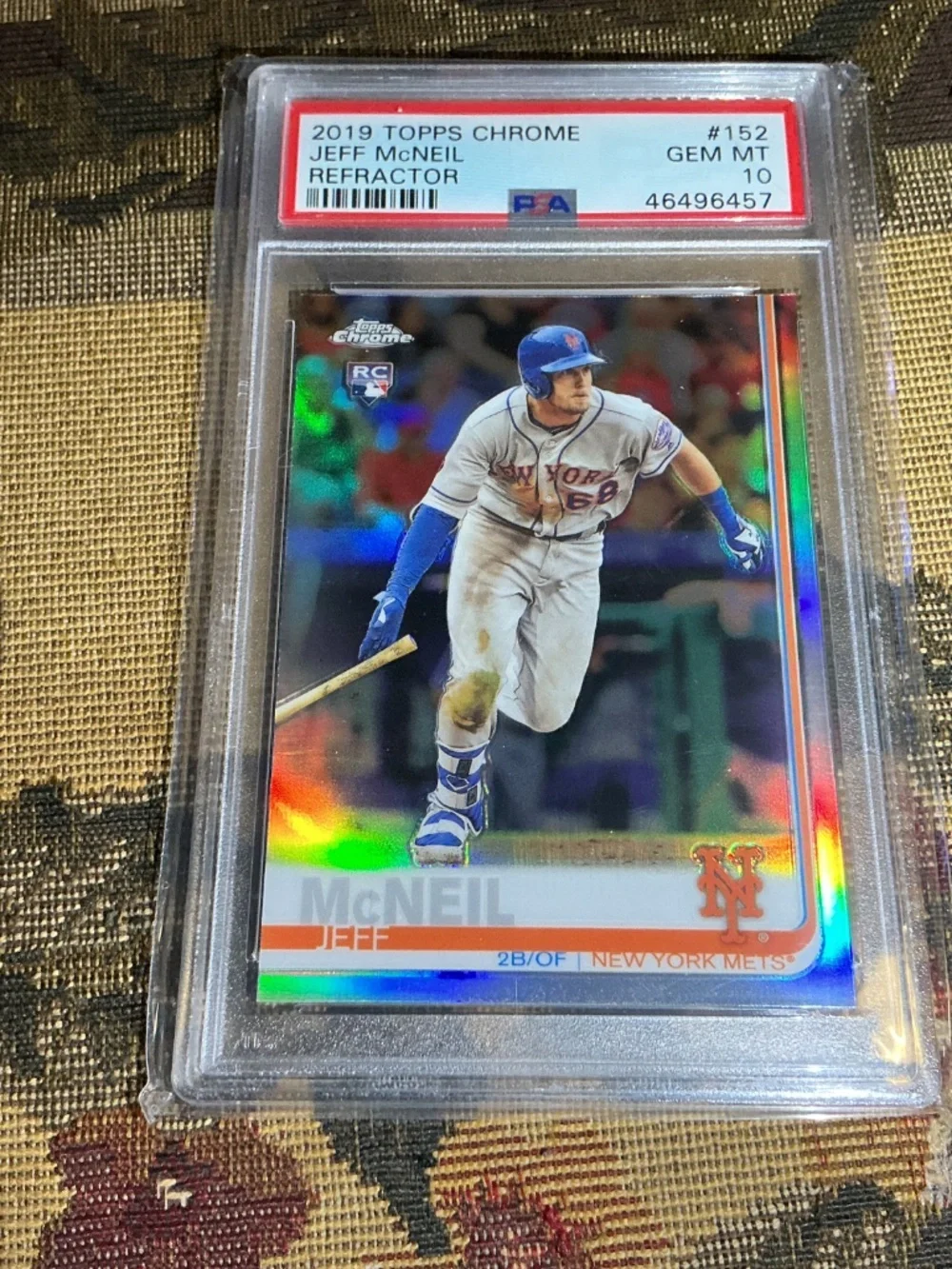 2019 Topps Chrome Jeff McNeil Rookie Refractor #152 graded gem mint PSA 10 MLB